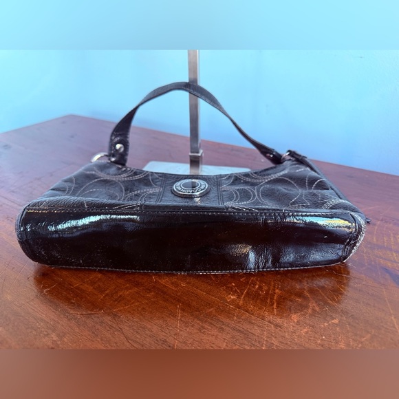 Coach Black Patent Shoulder Bag - Picture 9 of 9